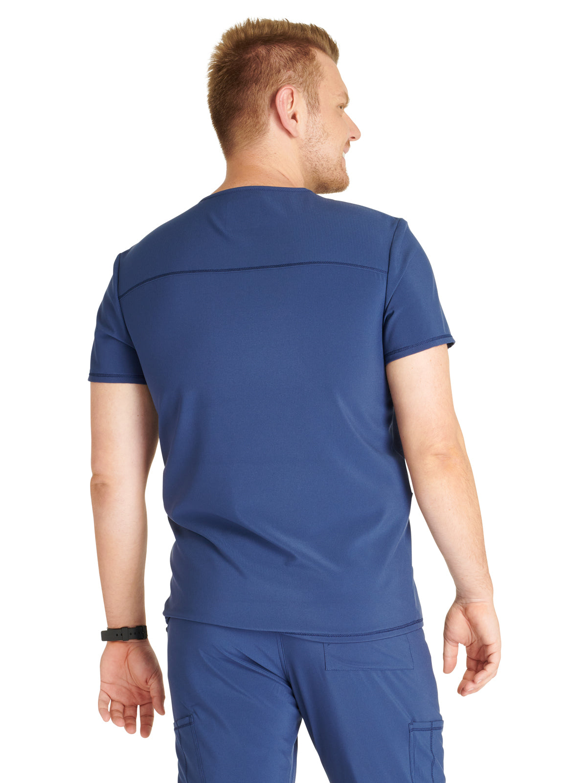 Men's V-Neck Scrub Top - CK752A - Navy