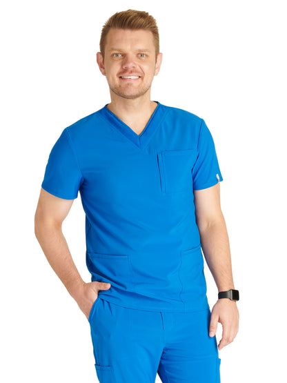 Men's V-Neck Scrub Top - CK752A - Royal