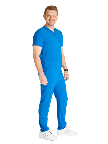 Men's V-Neck Scrub Top - CK752A - Royal