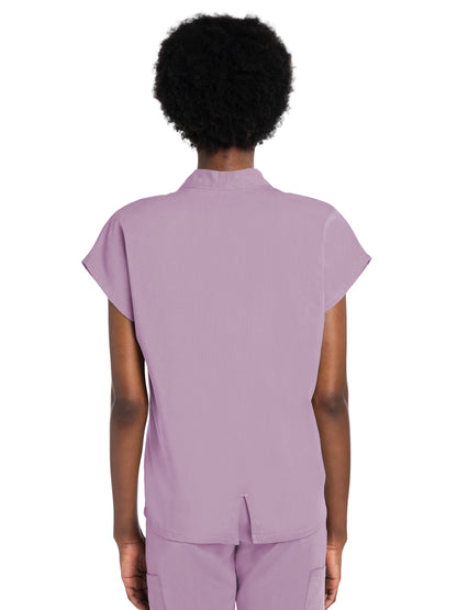 Women's 1-Pocket V-Neck Top - CK758A - Mauve Haze