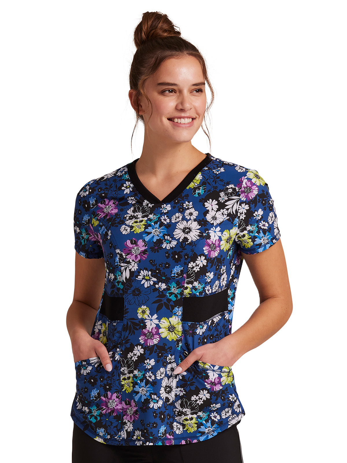 Women's V-Neck Print Top - CK771 - Bloom Me Up