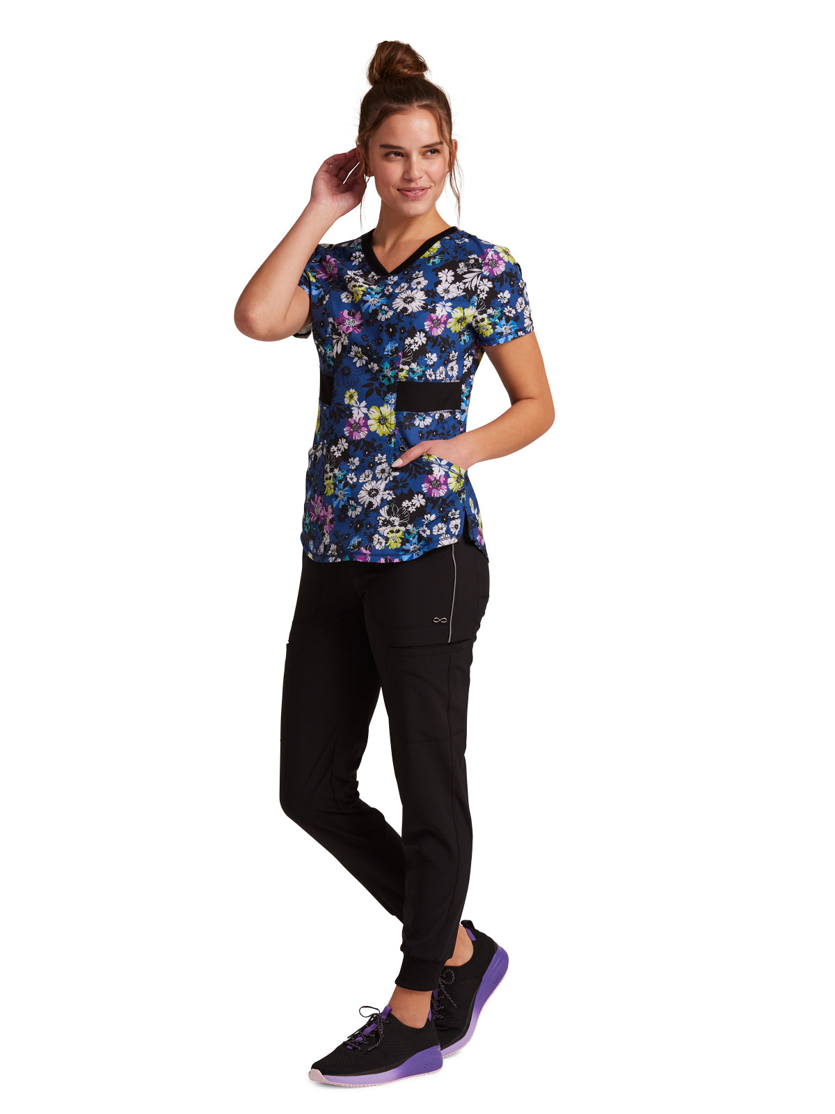 Women's V-Neck Print Top - CK771 - Bloom Me Up