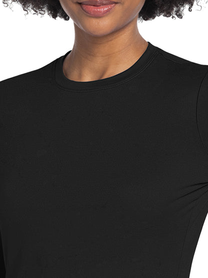 Women's Pocketless Underscrub Tee - CK773 - Black