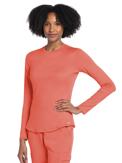 Women's Pocketless Underscrub Tee - CK773 - Coral Rush