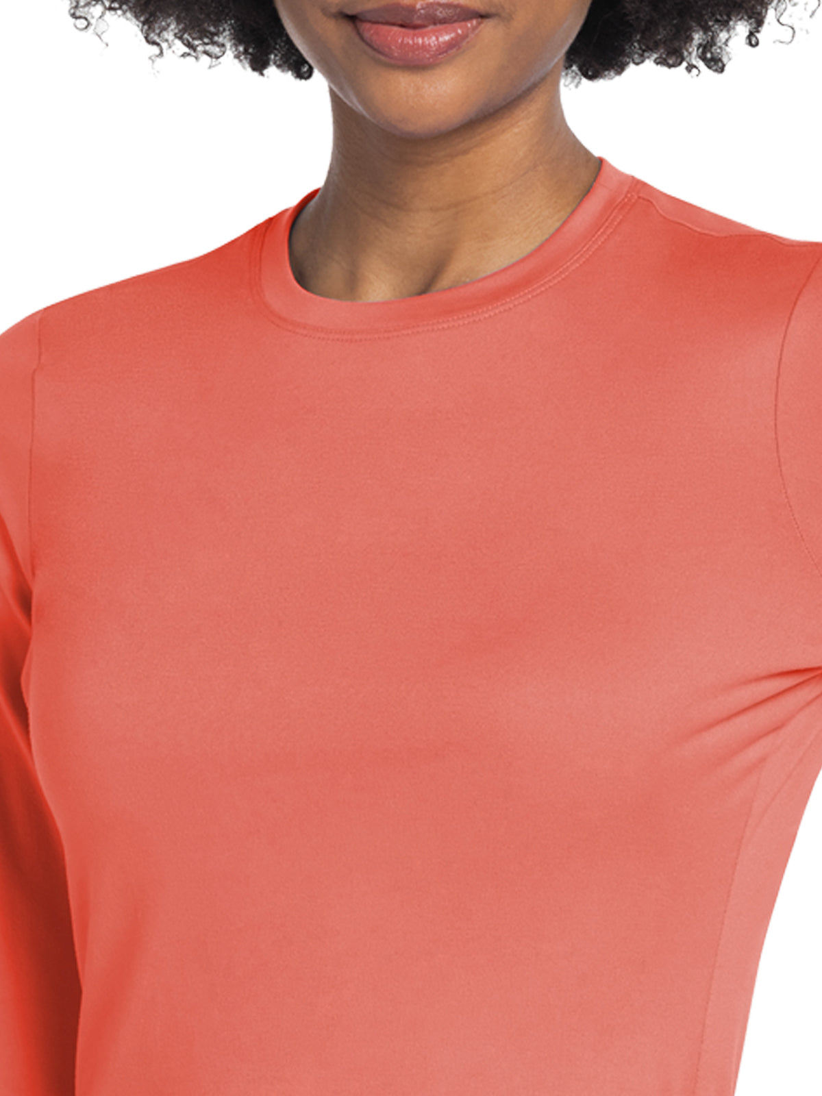 Women's Pocketless Underscrub Tee - CK773 - Coral Rush