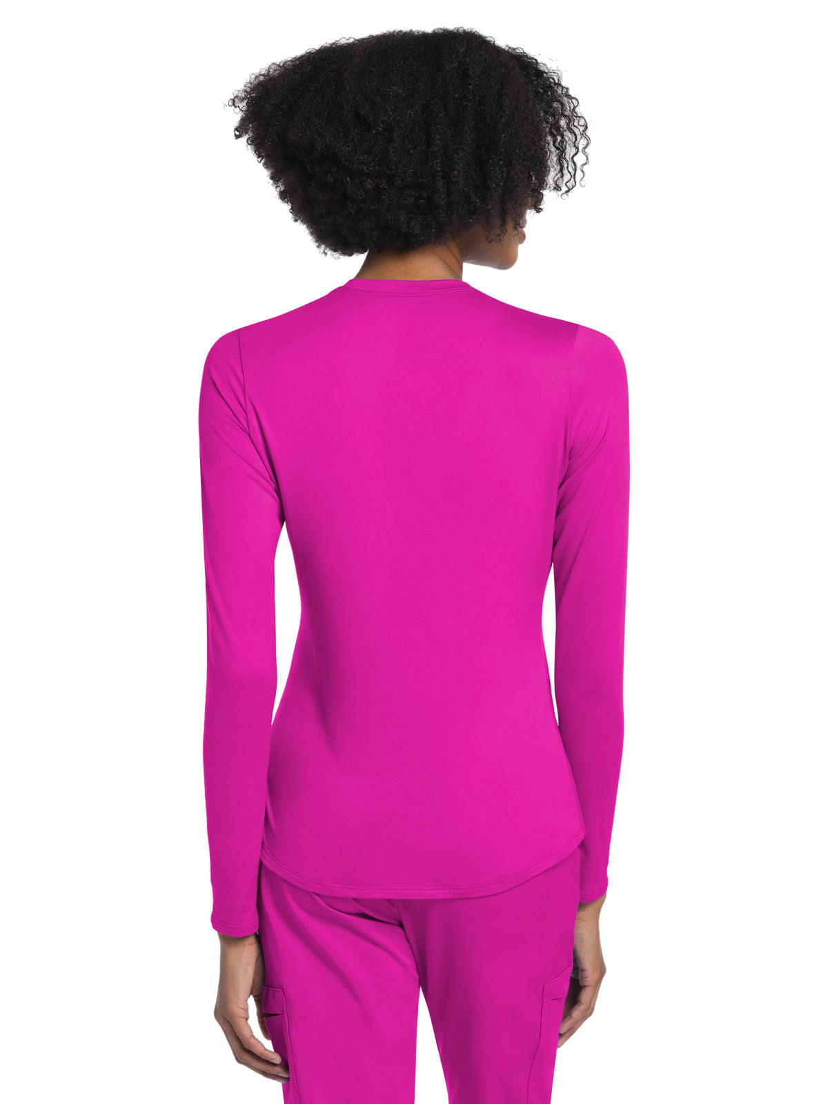 Women's Pocketless Underscrub Tee - CK773 - Electric Pink