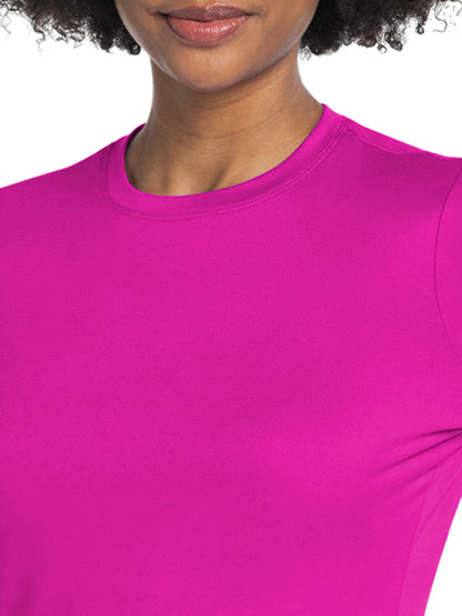 Women's Pocketless Underscrub Tee - CK773 - Electric Pink