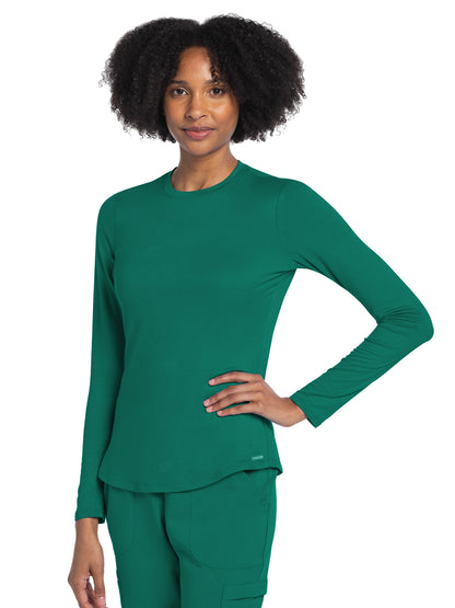 Women's Pocketless Underscrub Tee - CK773 - Hunter Green