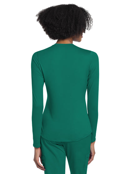 Women's Pocketless Underscrub Tee - CK773 - Hunter Green