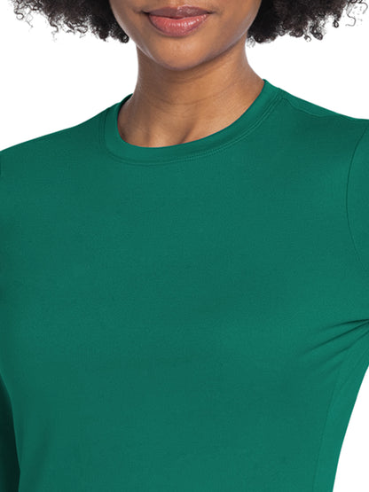 Women's Pocketless Underscrub Tee - CK773 - Hunter Green