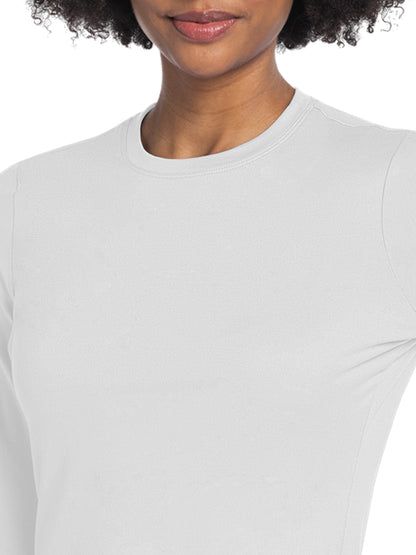 Women's Pocketless Underscrub Tee - CK773 - White