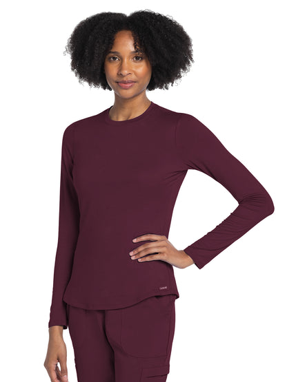 Women's Pocketless Underscrub Tee - CK773 - Wine