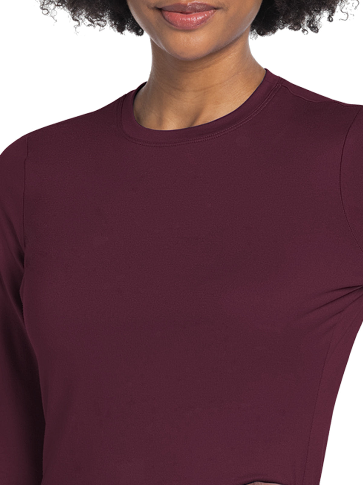 Women's Pocketless Underscrub Tee - CK773 - Wine