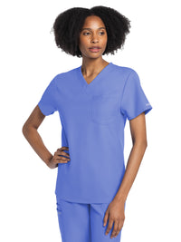 Unisex 1-Pocket V-Neck Top - CK778A - Ciel