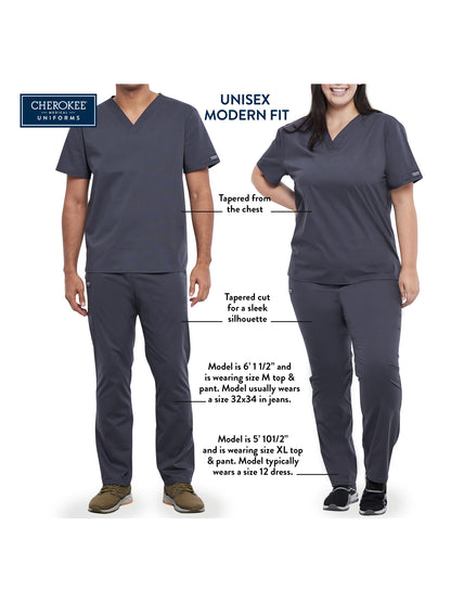 Unisex 1-Pocket V-Neck Top - CK778A - Navy