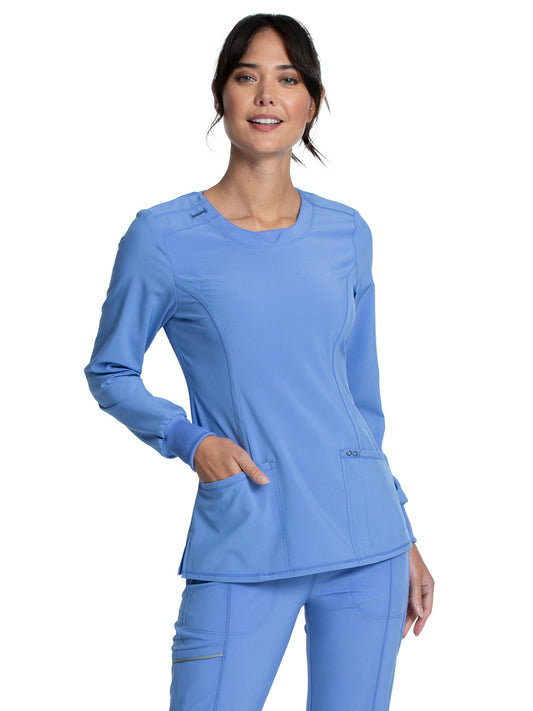 Women's 3 Pocket Long Sleeve V-Neck Top - CK781A - Ciel