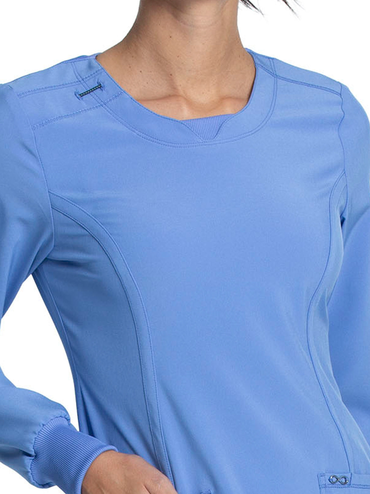 Women's 3 Pocket Long Sleeve V-Neck Top - CK781A - Ciel