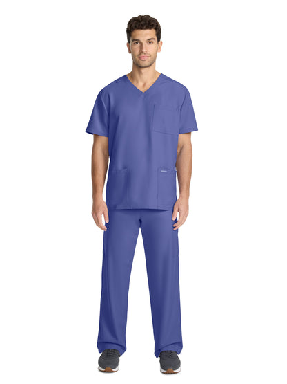 Men's 3-Pocket Tuck-In V-Neck Top - CK783A - Ciel