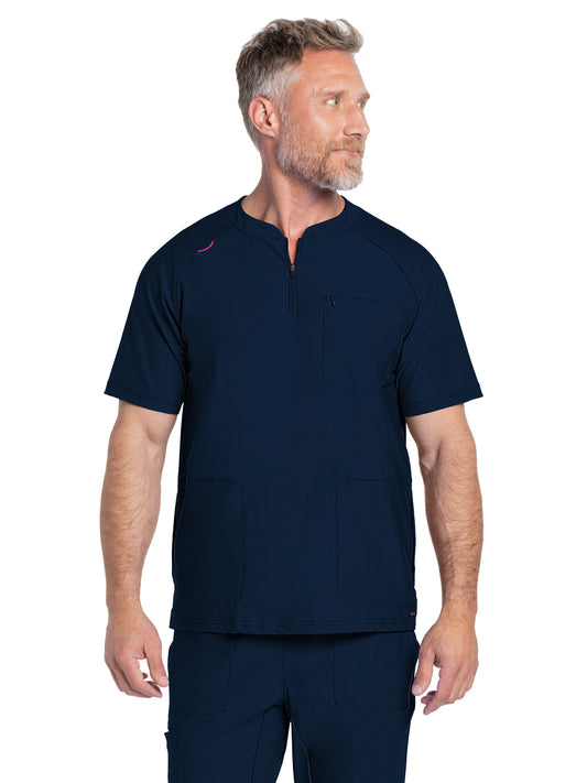 Men's 3-Pocket Henley Top - CK812 - Navy