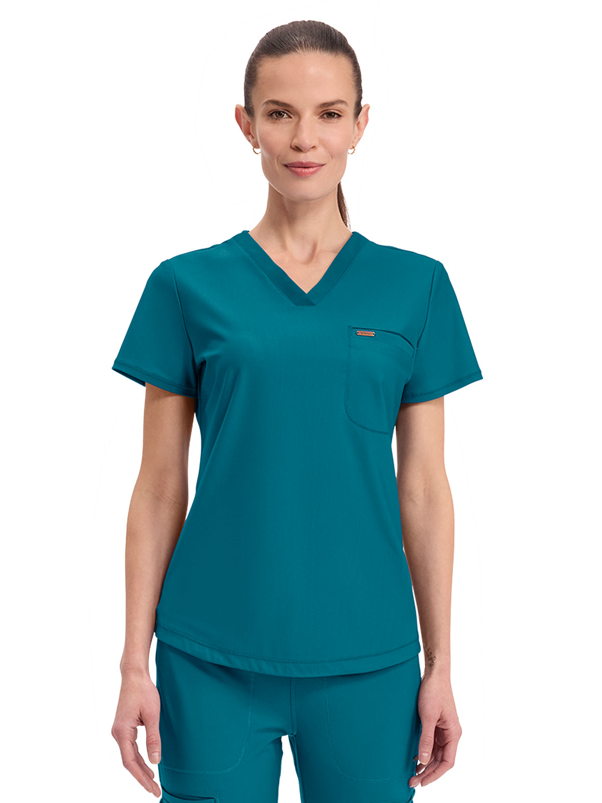 Women's 1-Pocket Tuckable V-Neck Top - CK819 - Paradise Cove