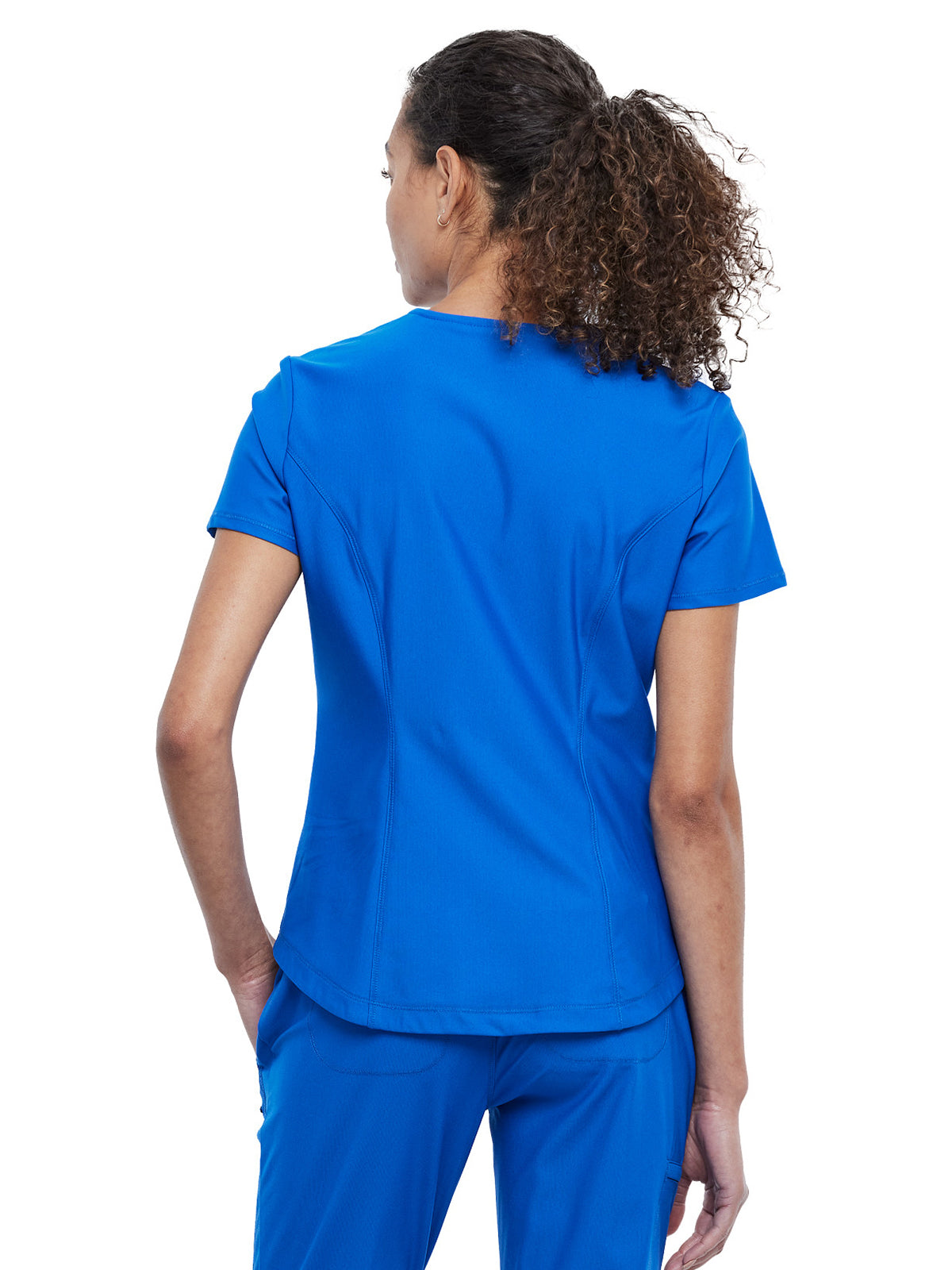 Women's 1-Pocket Tuckable V-Neck Scrub Top - CK819 - Royal