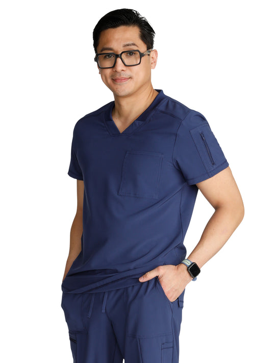 Men's V-Neck Top - CK824A - Navy