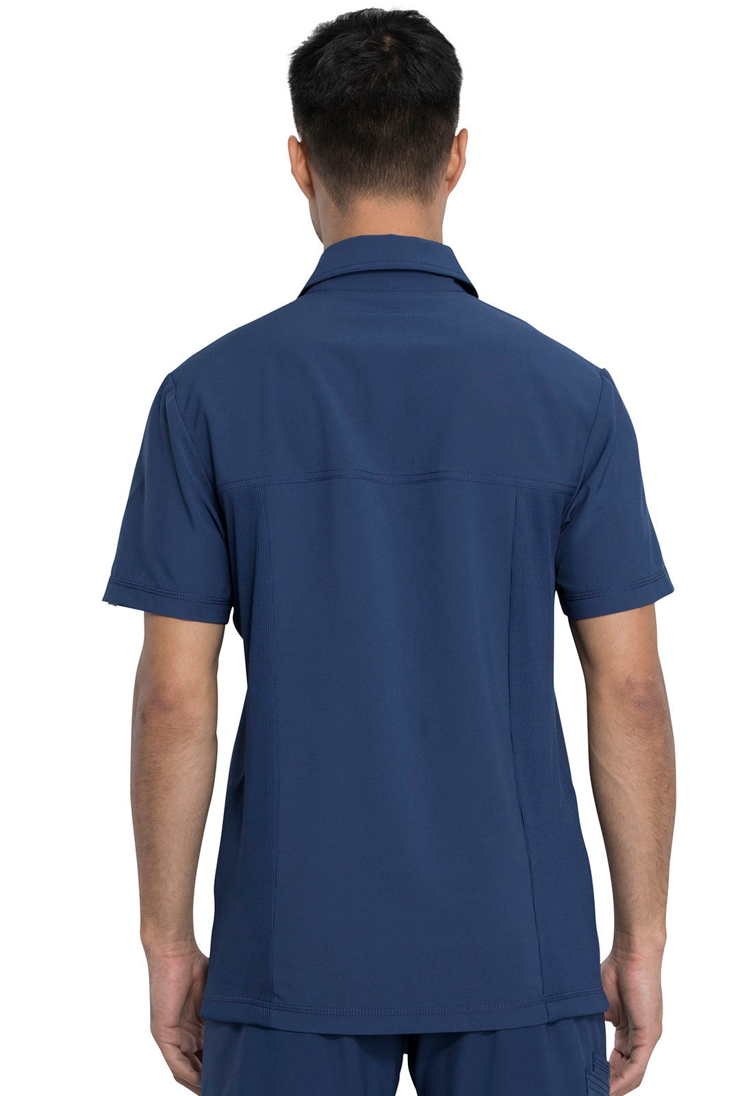 Men's 1-Pocket Tuckable Zipper Polo Top - CK825A - Navy