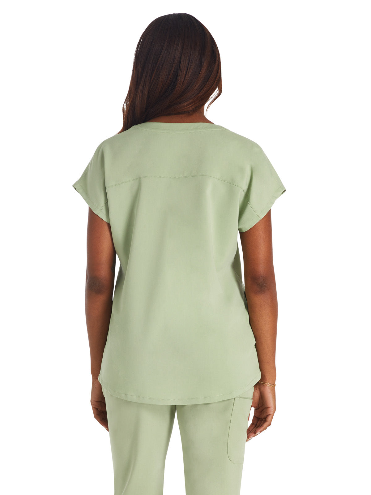 Women's V-Neck Scrub Top - CK836A - Cool Cucumber