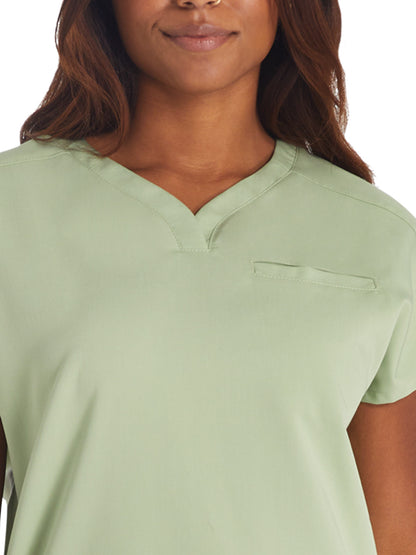 Women's V-Neck Scrub Top - CK836A - Cool Cucumber