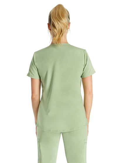 Women's V-Neck Scrub Top - CK837A - Cool Cucumber