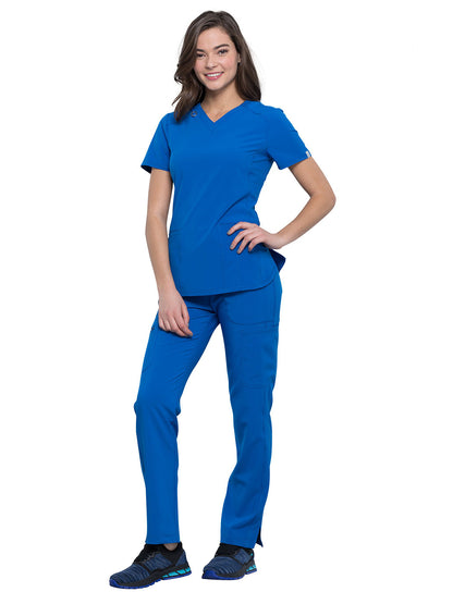 Women's 2-Pocket V-Neck Scrub Top - CK865A - Royal