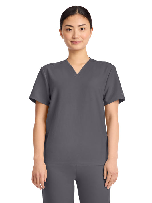 Unisex Pocketless V-Neck Top - CK869A - Pewter