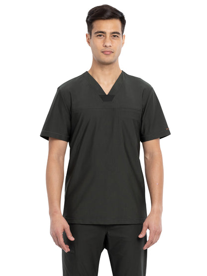 Men's Contouring Tuckable V-Neck Scrub Top - CK885 - Olive Branch