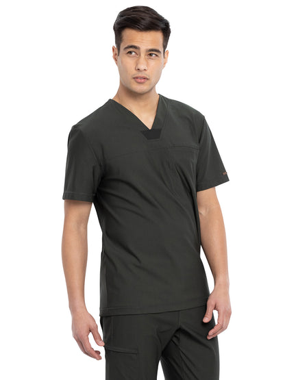 Men's Contouring Tuckable V-Neck Scrub Top - CK885 - Olive Branch