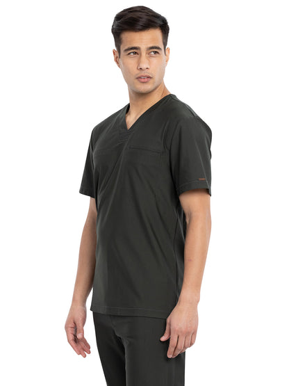 Men's Contouring Tuckable V-Neck Scrub Top - CK885 - Olive Branch