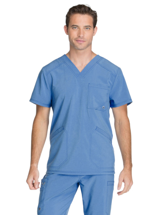 Men's Three-Pocket V-Neck Scrub Top - CK900A - Ciel