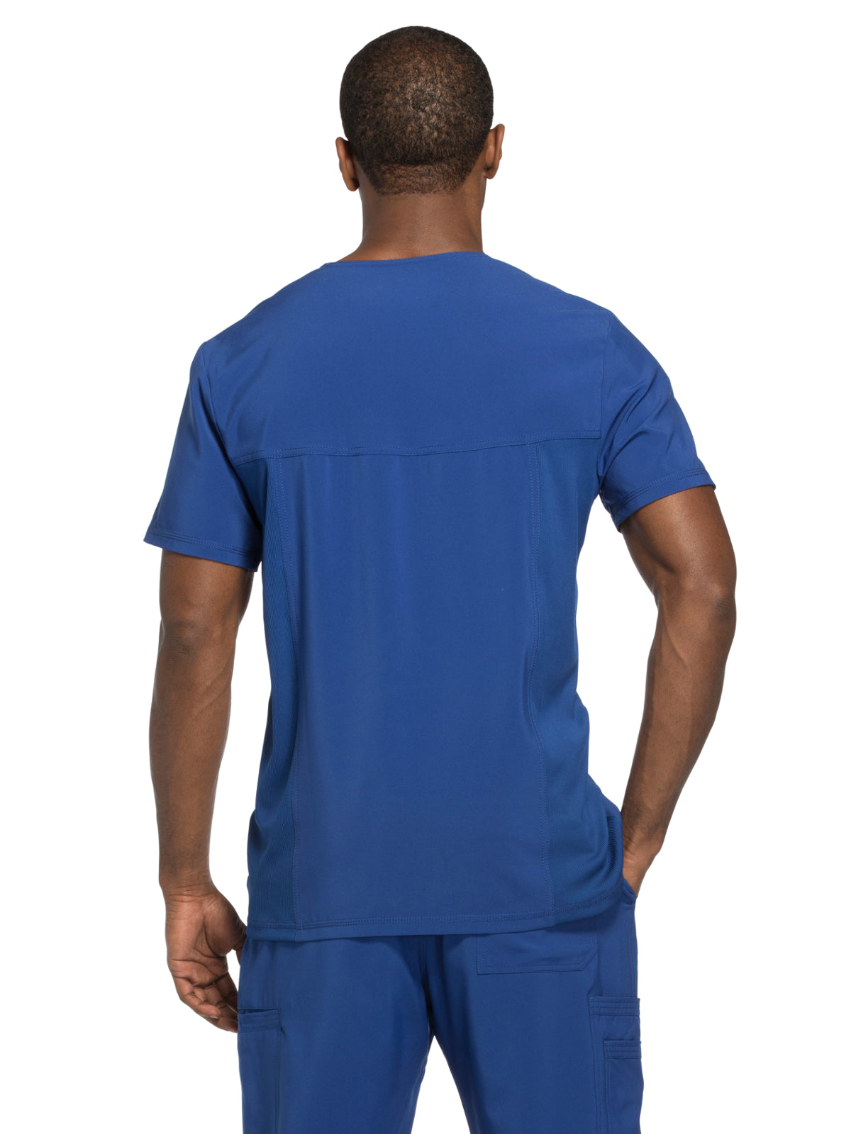 Men's Three-Pocket V-Neck Scrub Top - CK900A - Galaxy Blue