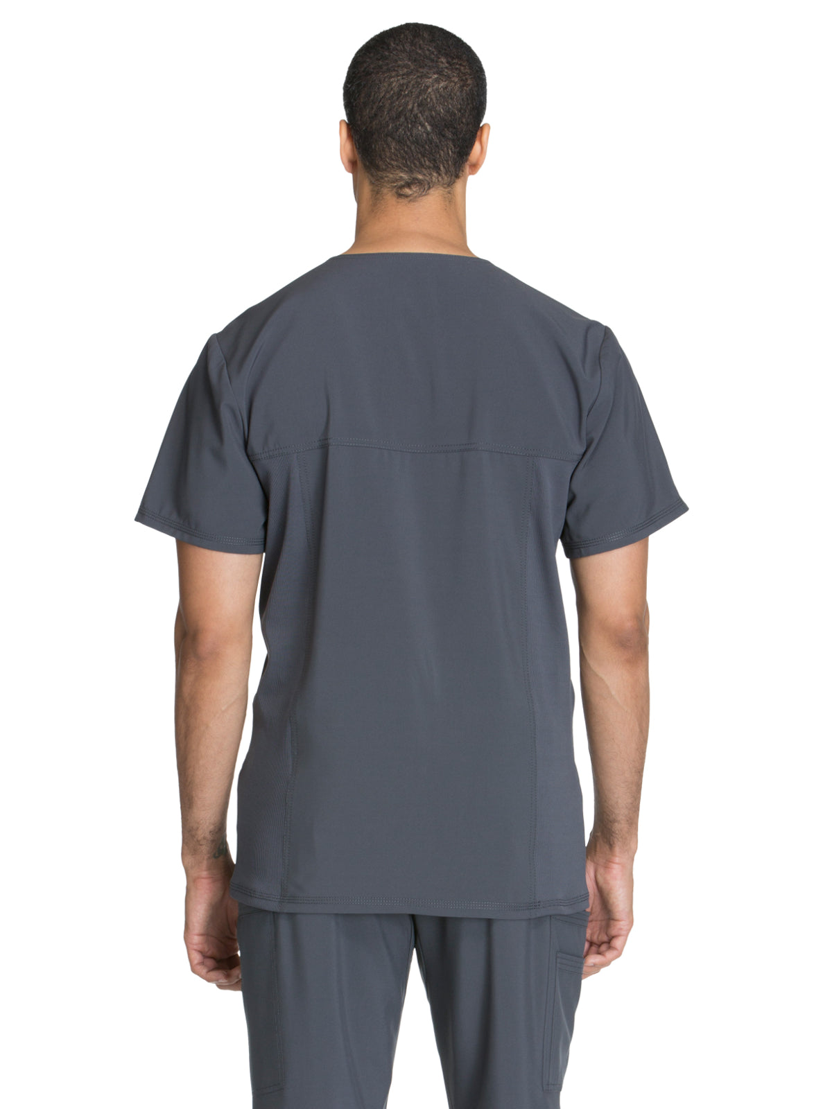 Men's Three-Pocket V-Neck Scrub Top - CK900A - Pewter