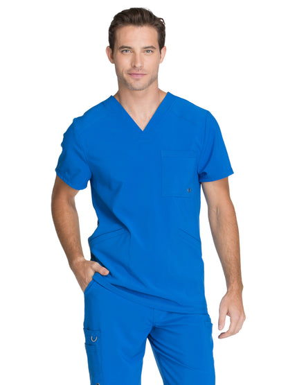 Men's Three-Pocket V-Neck Scrub Top - CK900A - Royal