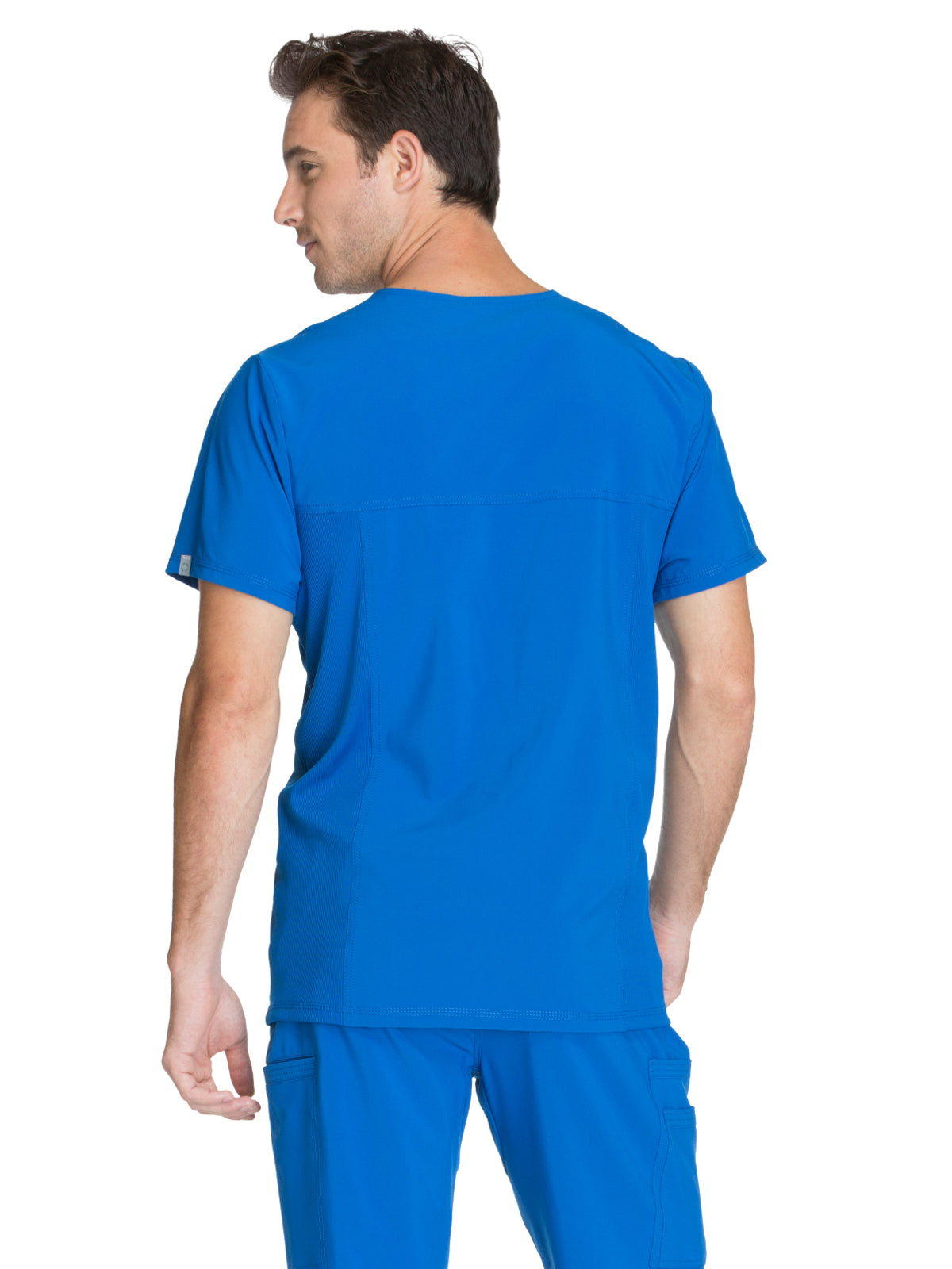 Men's Three-Pocket V-Neck Scrub Top - CK900A - Royal