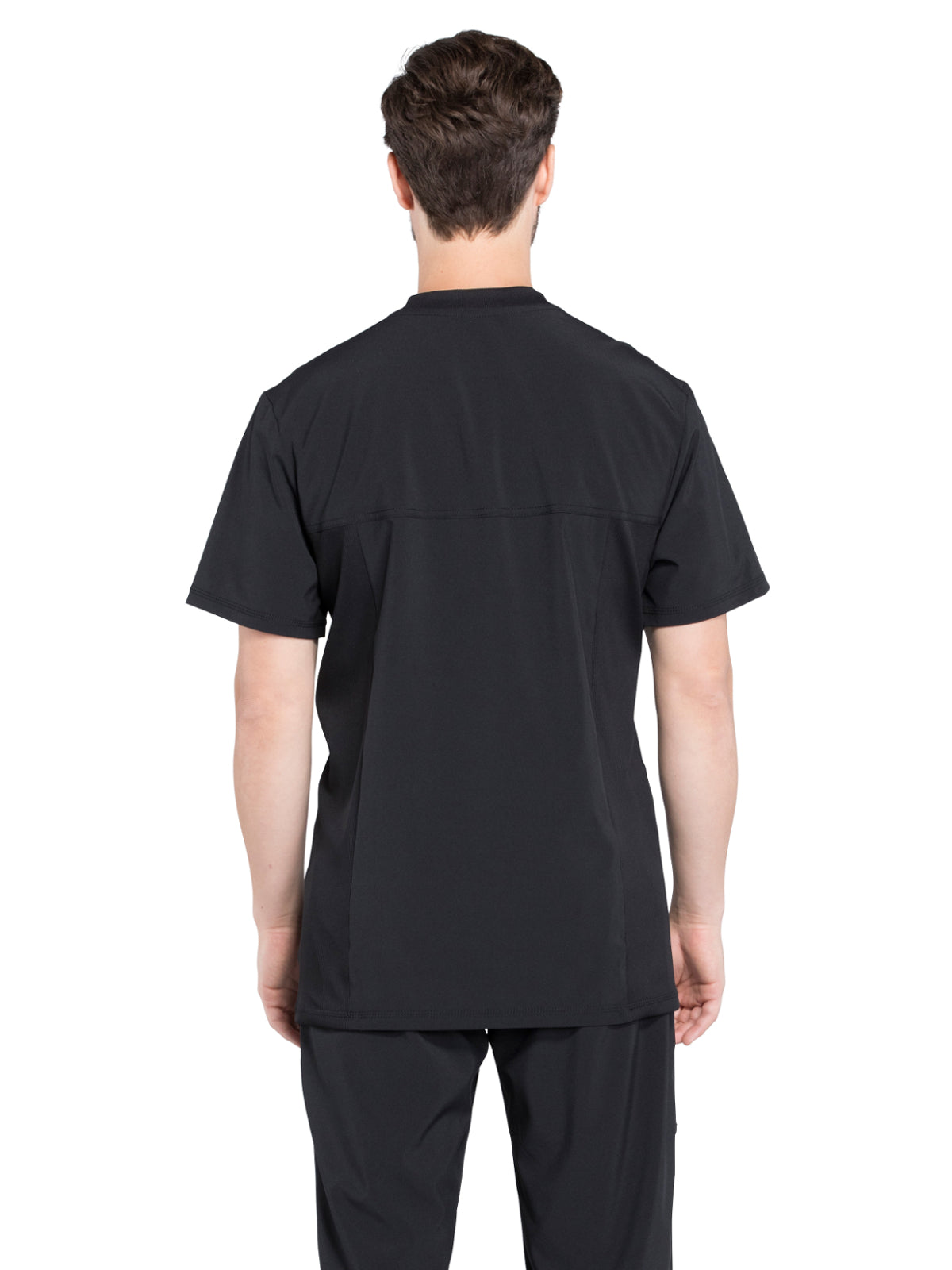 Men's Tuckable V-Neck Scrub Top - CK910A - Black