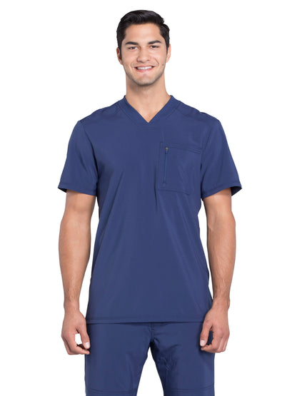 Men's Tuckable V-Neck Scrub Top - CK910A - Navy