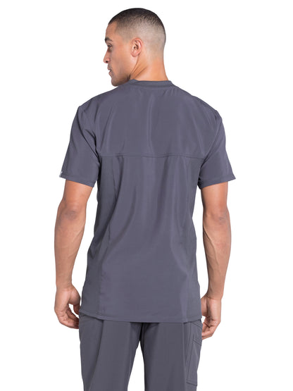 Men's Tuckable V-Neck Scrub Top - CK910A - Pewter