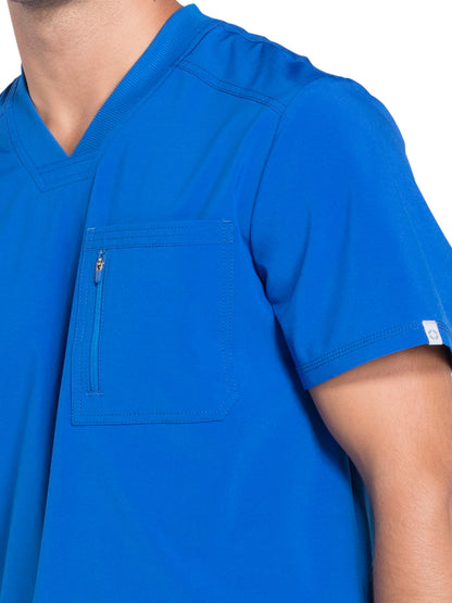 Men's Tuckable V-Neck Scrub Top - CK910A - Royal