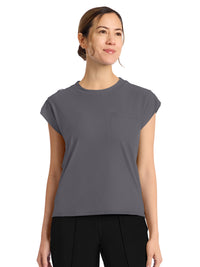 Women's 1-Pocket Crew Neck Top - CK936 - Pewter