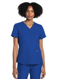 Women's 3-Pocket V-Neck Top - CK961A - Royal