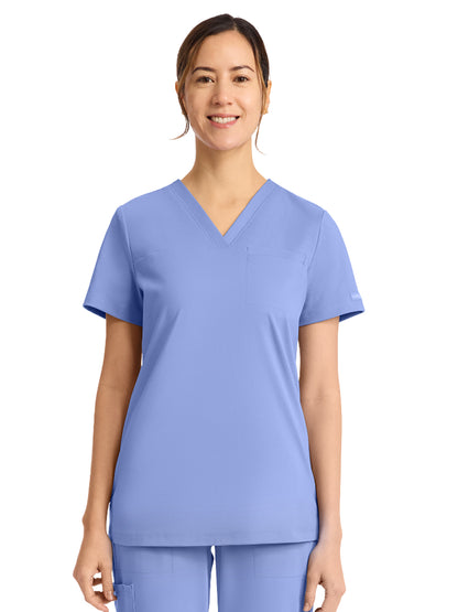 Women's 1-Pocket V-Neck Top - CK963 - Ciel