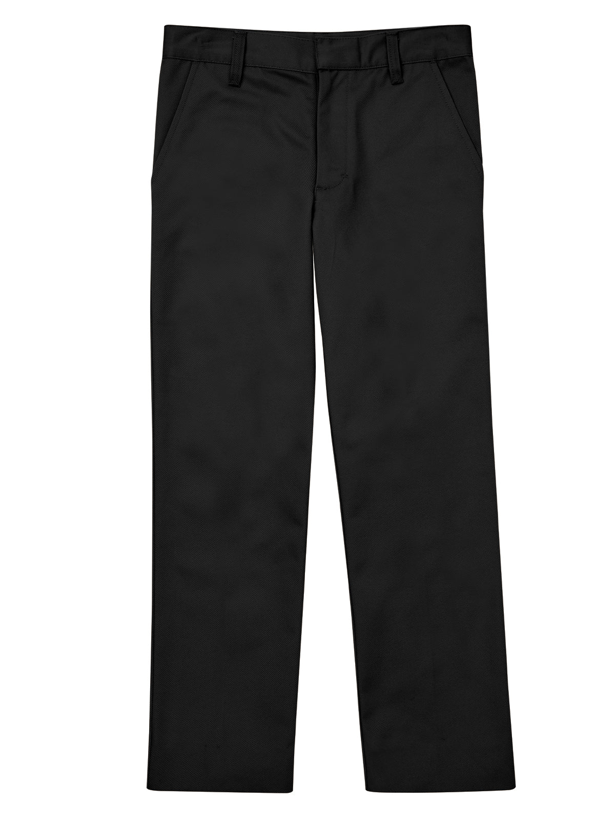 Boys' Husky Flat Front Pant - CR003H - Black