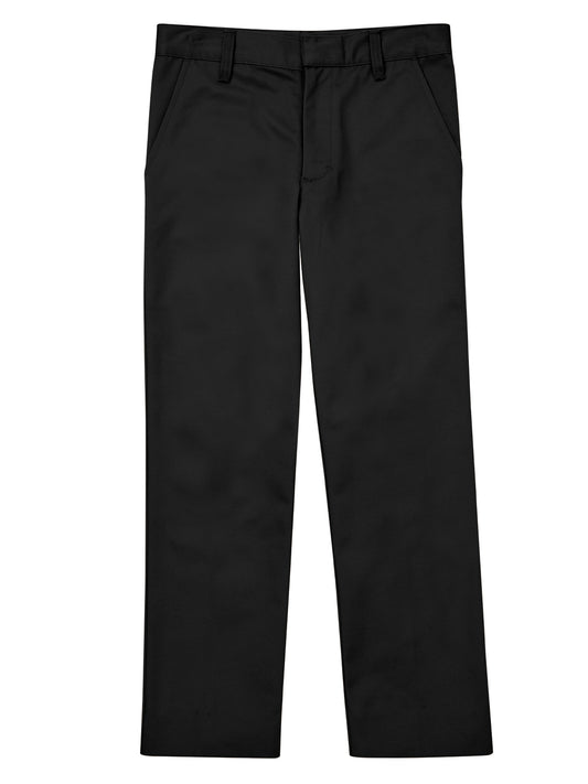 Boys' Husky Flat Front Pant - CR003H - Black