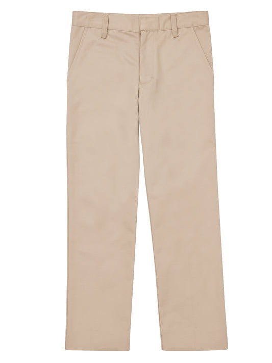 Boys' Husky Flat Front Pant - CR003H - Khaki